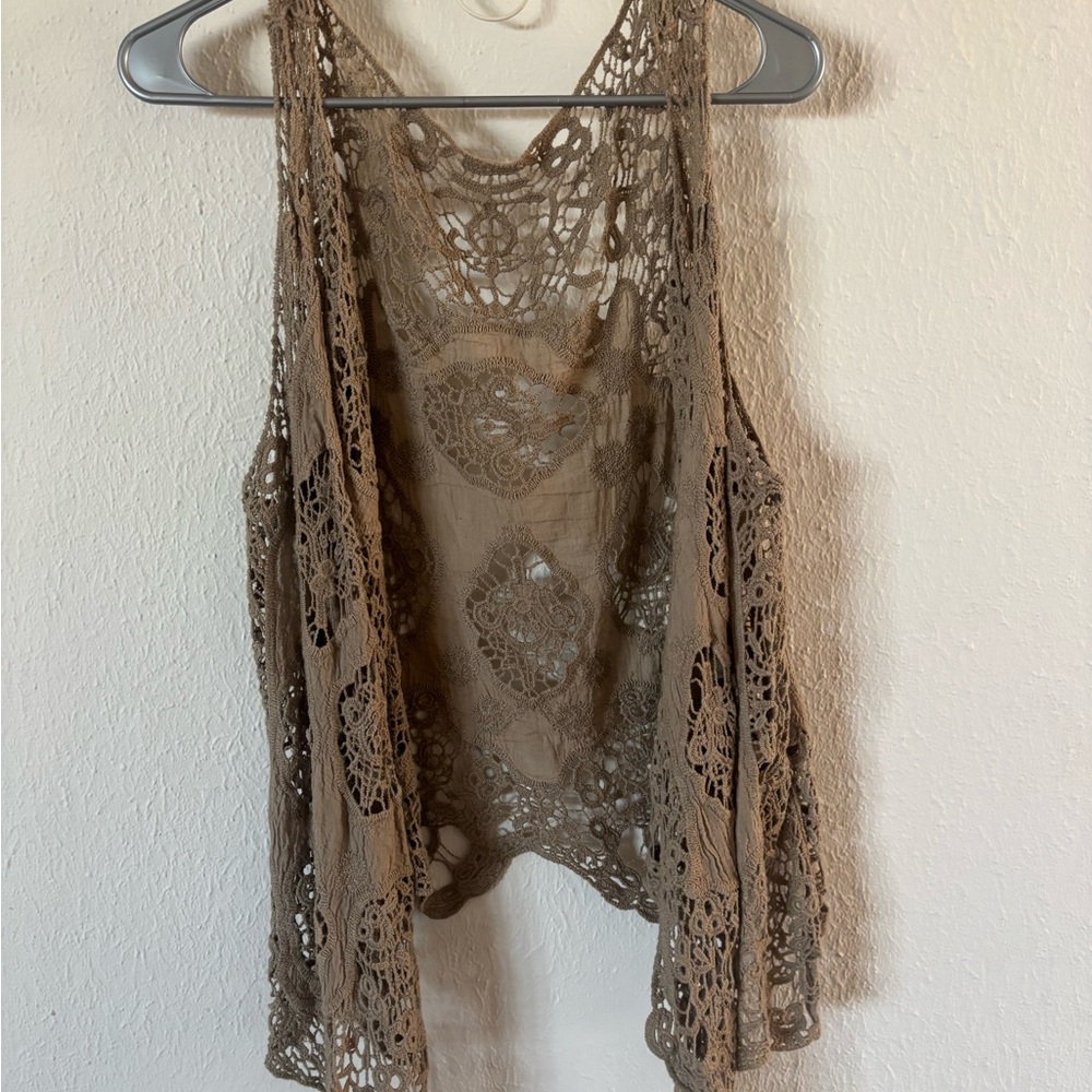 Elegant Crochet Lace Tank Top